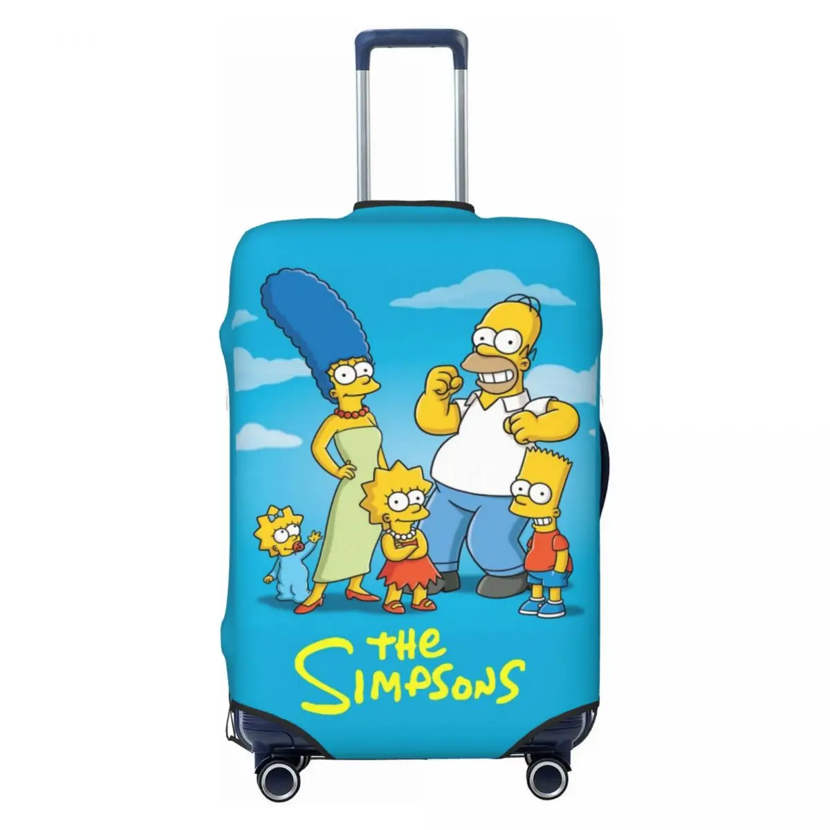 

Custom Simpsons TV Show Luggage Cover Funny Cartoon Suitcase Protector Covers Suit For 18-32 inch