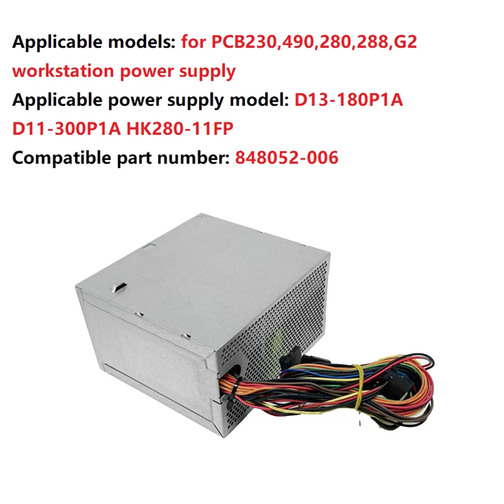 300W PSU Chassis Power Supply for HP 230 490 280 288 G2 Desktop Workstation 24 Pin Power Supply D13-180P1A