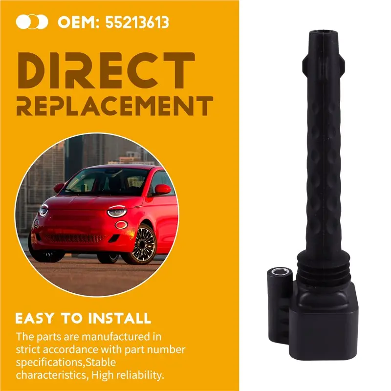 Efficientt-Ignition Coil 4PCS 55213613 For Fiat 500 Bravo Linea Grande Punto 1.4 For Abarth 500/595/695 For Lancia Delta 5520960