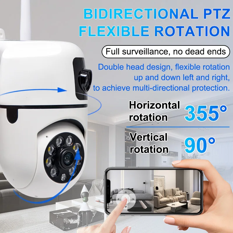 

HD Беспроводная Wi-Fi IP-камера, наружная камера наблюдения, внутренняя камера безопасности для дома, камера видеонаблюдения для обнаружения человека, радионяня