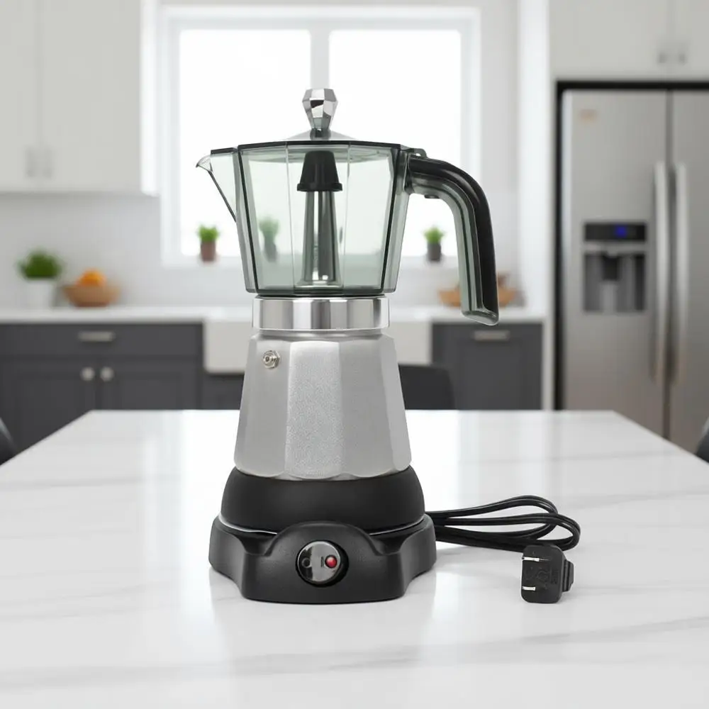 

Manual Espresso Maker, Small Espresso Machines for Home, Cuban Coffee Maker with Detachable Base & Overheat Protection, Modern E