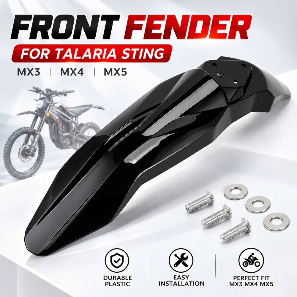 PP Front Fender Cover For Talaria Sting MX3 MX4 MX5 Motorcycle Mudguard Protection Electric Vehicle Dirt Bike E-Bike Accessories