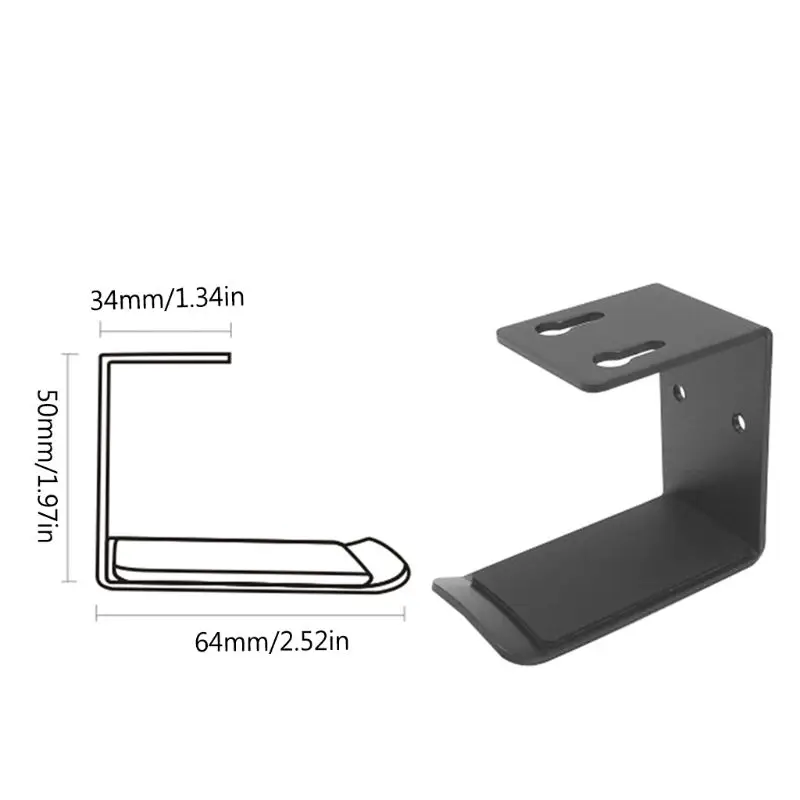 Aluminum Alloy Headphone Hanger Holder Wall Mount Headset Stand Desk Display Bracket Hanging Hook Earphone Rack