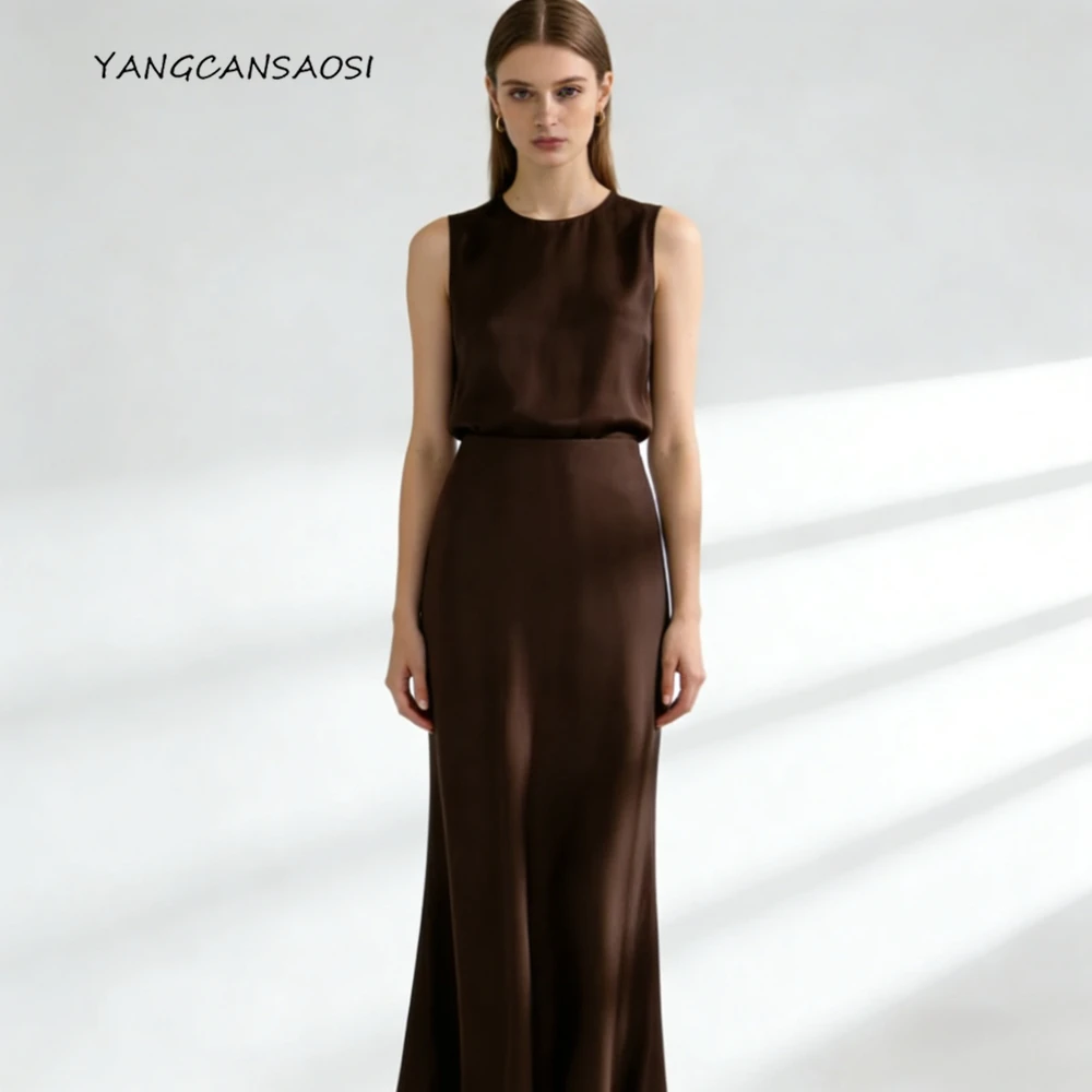 

Women's Spring/Autumn Fashion Clothing Heavy 100% Natural Mulberry Silk Satin Solid Slant Cutting Slimming Bag Hip Mermaid Skirt