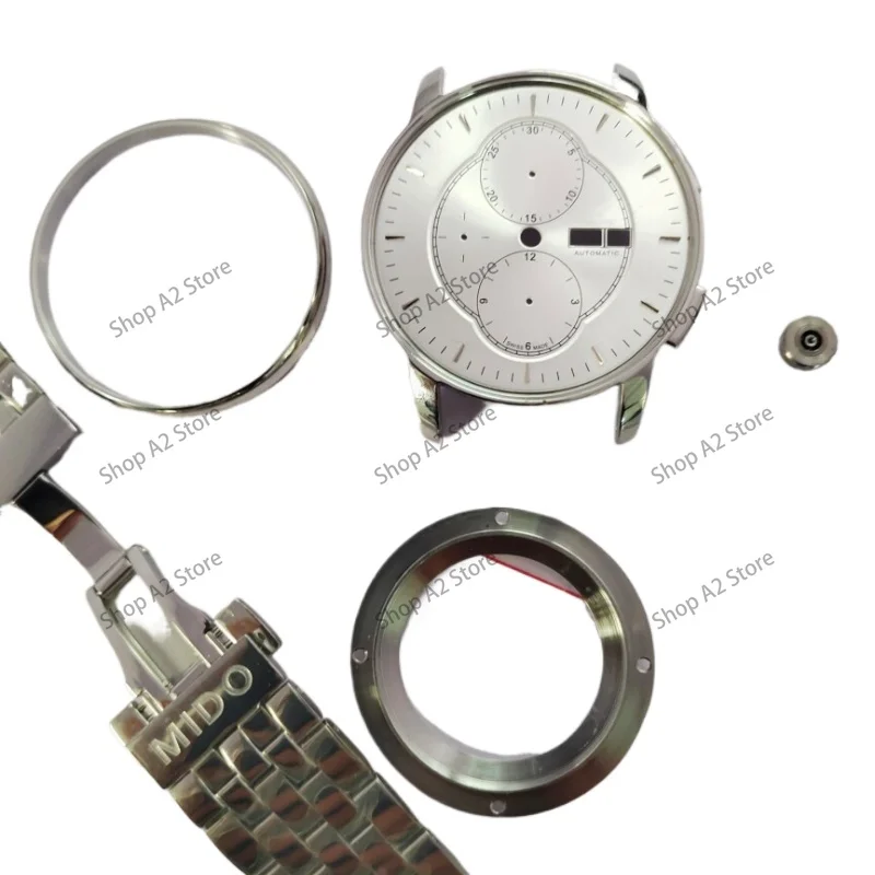 Stainless Steel Sapphire Crystal Mirror Watch Case Accessory for 7750 M8607 Mirror Finish Watch Modification Part