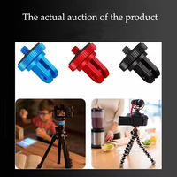 Aluminum Alloy Tripod Mount Adapter for GoPro 13 12 11 DJI OSMO Action 5 4 Insta360 X5 X4 X3 And Other Standard 1/4 Accessories