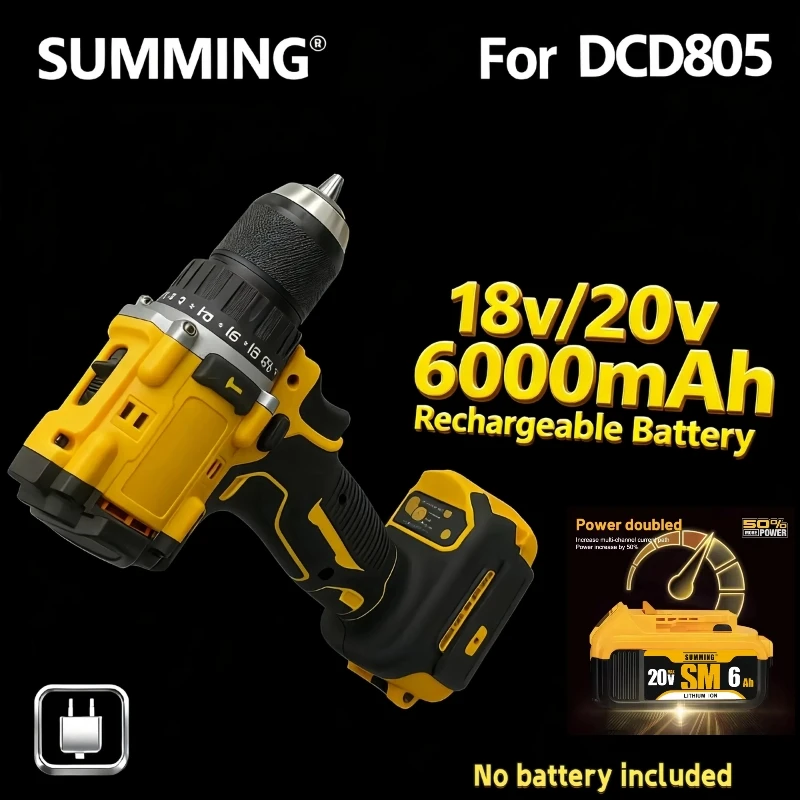 

Lithium Battery 20V RechargeableBrushless Compact ElectricScrewdriver replaceable Hand Drill Impact Drill DCD805 for DCB206
