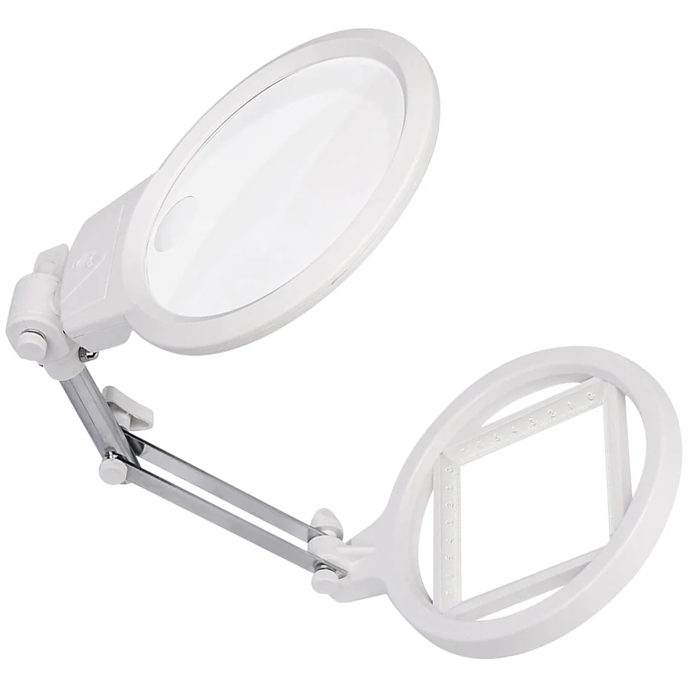 Magnifying Glass with Stand Magnifier Light Hands Free Glasses LED Craft Jewelry Holder