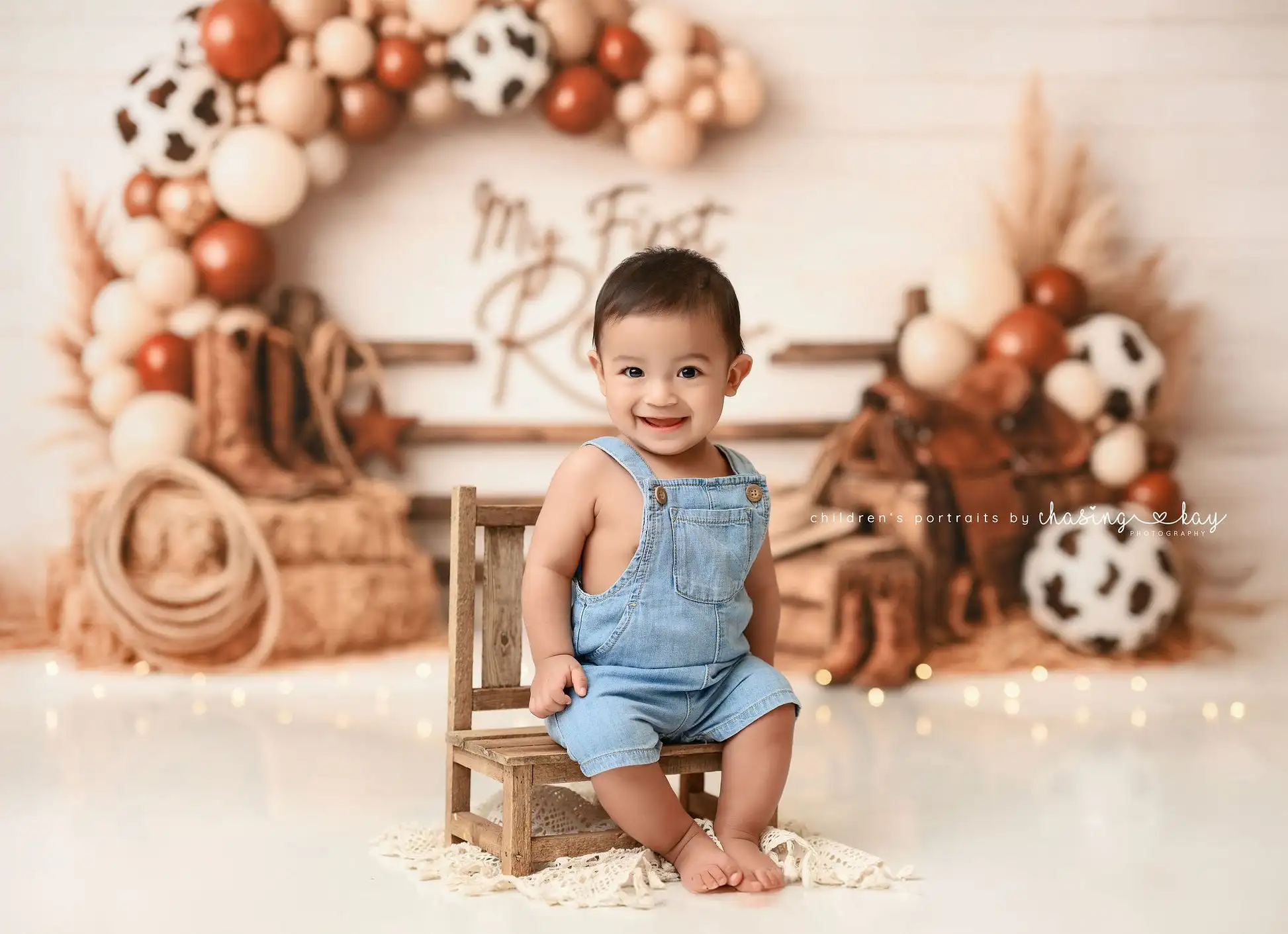My First Rodeo Backdrop Cowboy Boots Kids Cake Smash Props Birthday Photocall Props Child Baby Photography Background