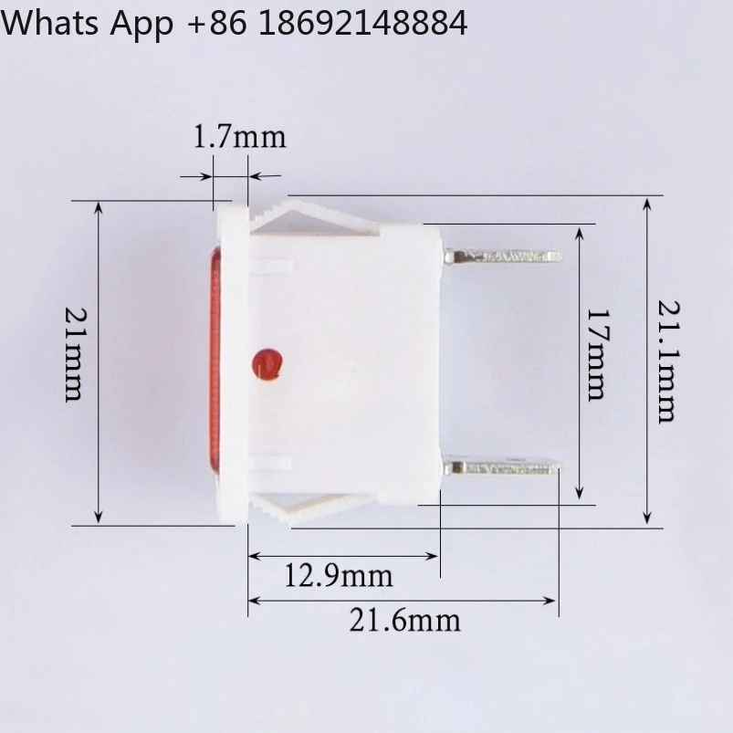 ADS-66 mounting hole 11.5 * 17mm rectangular red-green freezer refrigerator home appliance ship type indicator/signal light