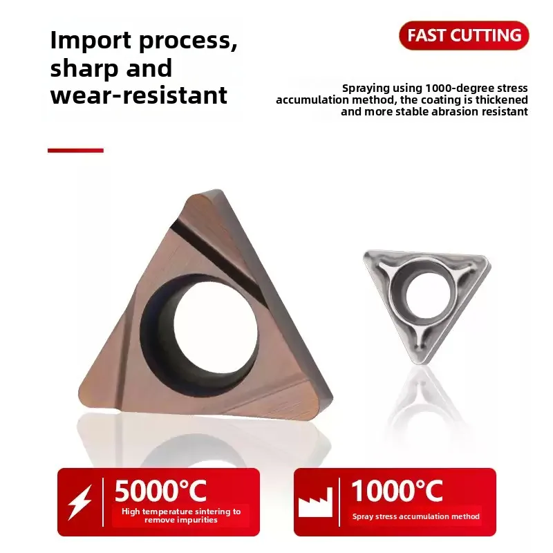 

TBMT TBGT TBMT06 Triangular inner hole Carbide Inserts grain TBMT060102 DP TBMT060104 TBGT060102L-F TBGT060104L-F PCD CBN