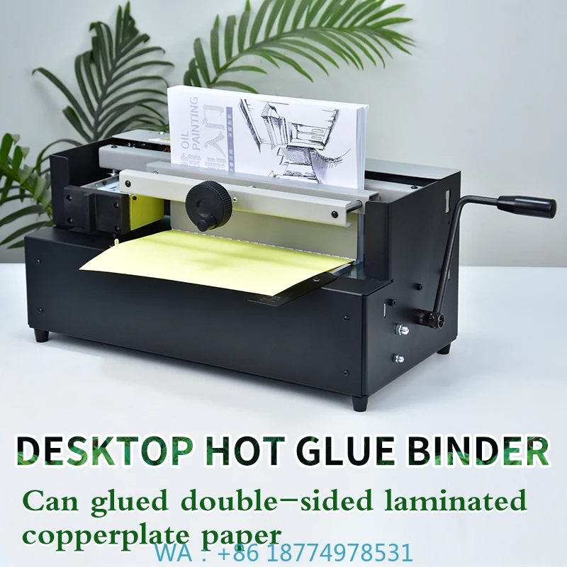 

Машина для переплета термоплавкого клеяFactory WD-40B Настольная автоматическая переплетная книга для клея в твердом переплете