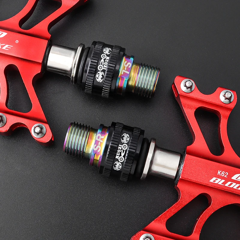 MUQZI 1 Paar Schnellspanner-Pedalhalter, Titanlegierung, Edelstahl, Pedal, MTB, Rennrad, Schnellspanner, Pedalverlängerungsadapter
