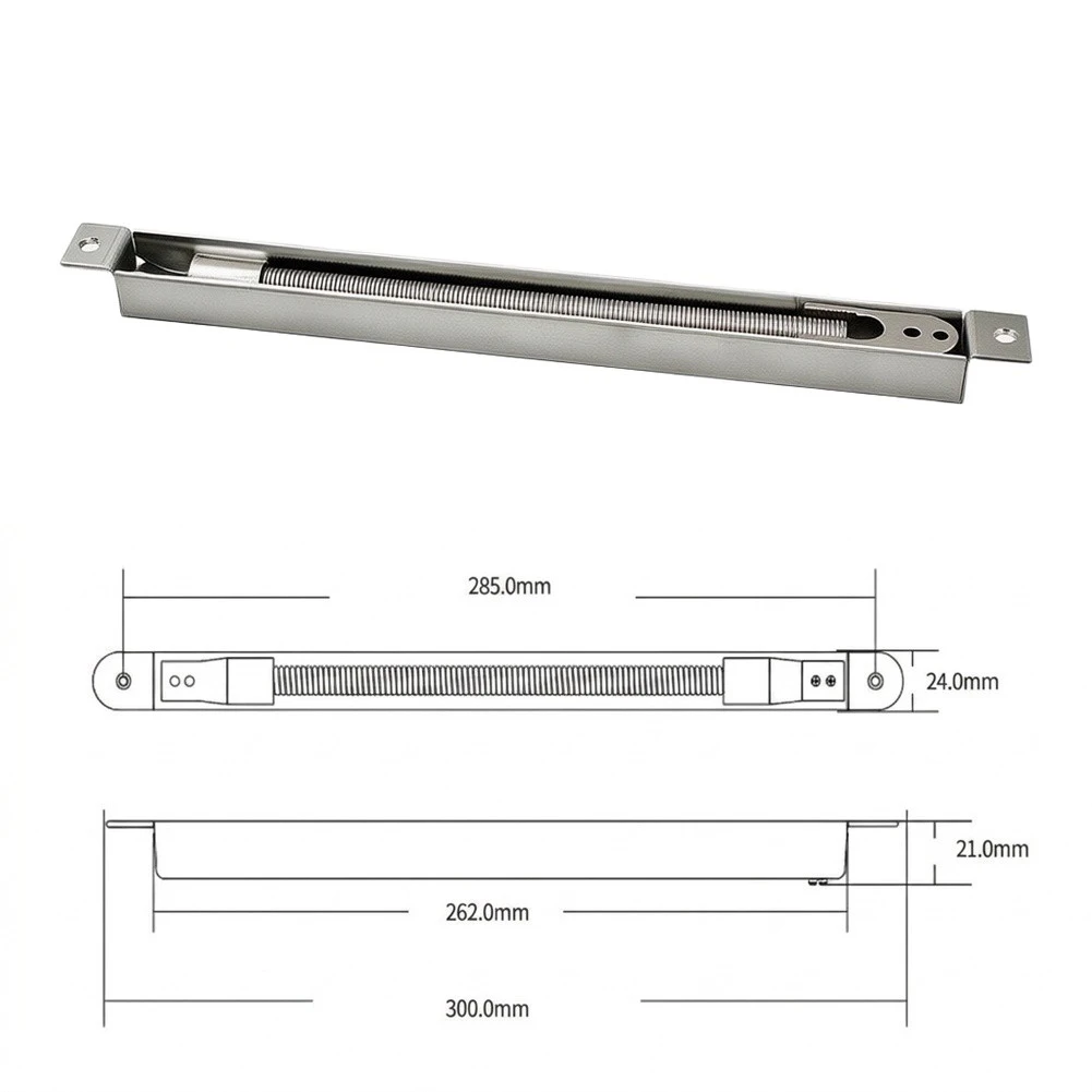 1 Piece Stainless Steel Concealed Door Cord Protector Loop 300mm Cable Guide For Electronic Lock And Intercom System Hardware