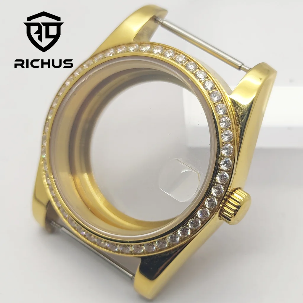 Корпус RICHUS NH35 36 мм 39 мм Корпус часов Сапфировое стекло Подходит для механизма NH35 NH36 ETA2824 PT5000 Miyota8215-DG