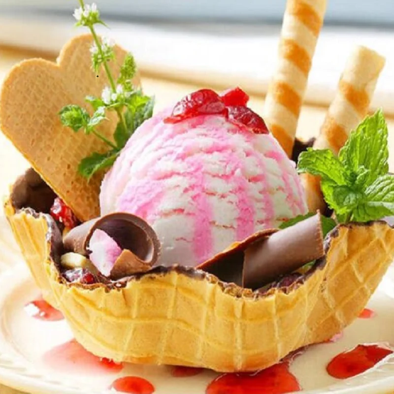 Good Selling Commercial Double Head Electric Waffle Ice Cream Cone Baker Stainless Steel Non-Stick