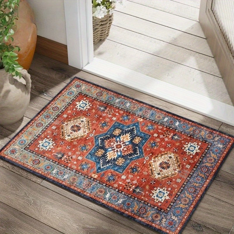 

Moroccan Ethnic Decorative Bath Mats Soft Kitchen Mats Home Living Room Carpets Entrance Door Mats Small Rugs