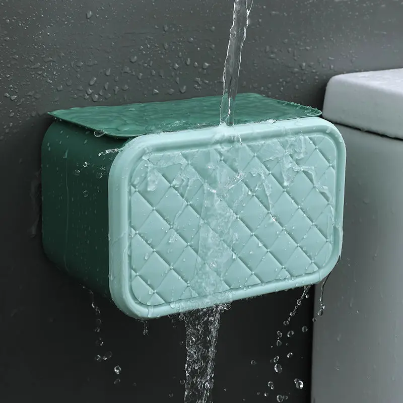 Creative Plastic Toilet Paper Holder Waterproof Portable Wall Mounted Tissue Box Household Bathroom Napkin Storage Case Modern