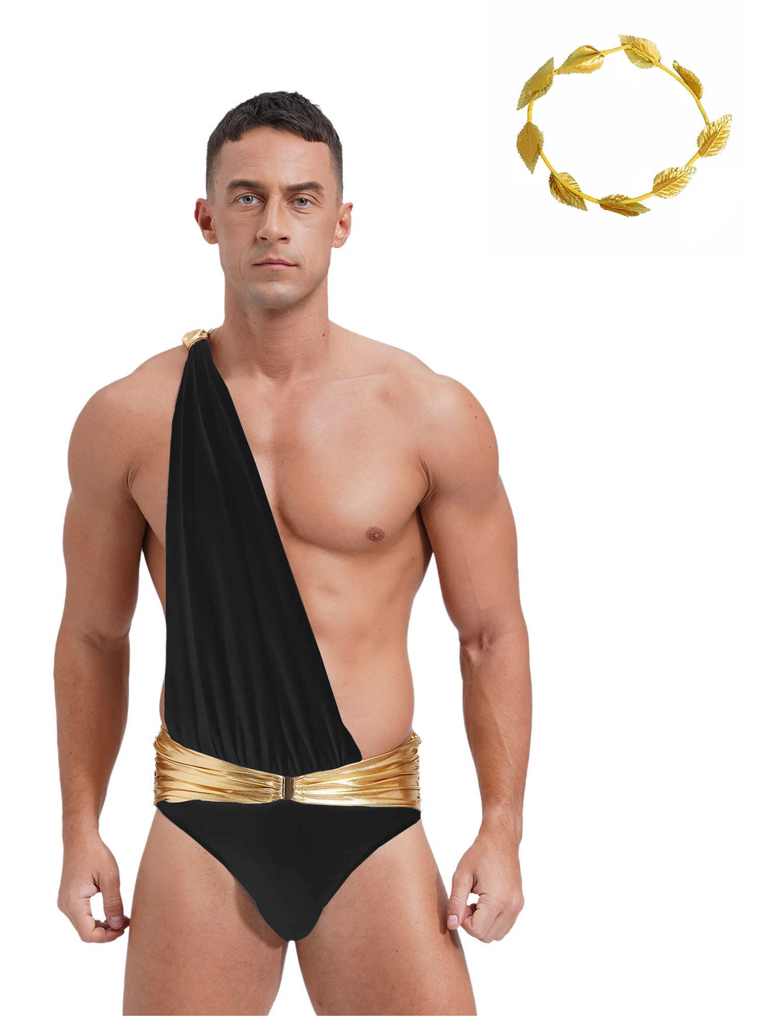 Costume de Toge Grec et Romain pour Homme, Combinaison One Initiated, Slip, Costume de Batterie avec Sauna, Tenues pour Cosplay d'Halloween