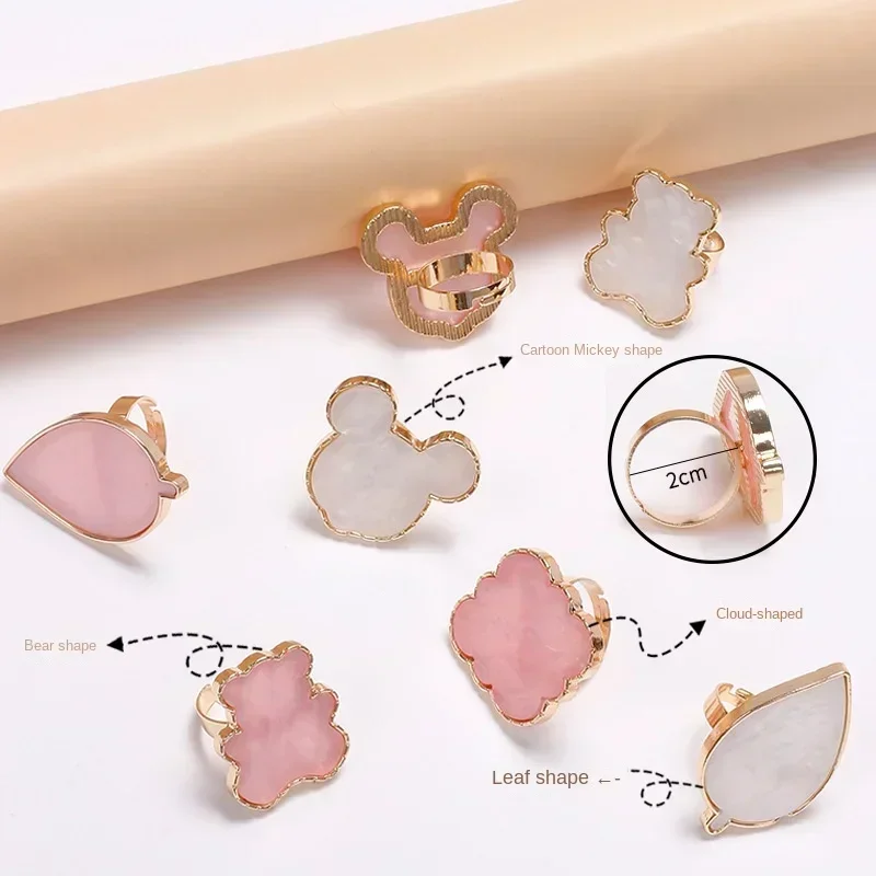 Nail Ring Easy To Clean Dyeing Plate Palette Ring Nail Palette For Mixing Fashion Heart Nails Accessories Tools For Manicure