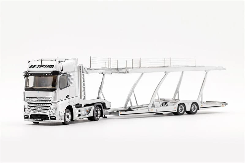 GCD 1:64 Actros Double Deck Trailer Silver /Black LHD Diecast Model Car