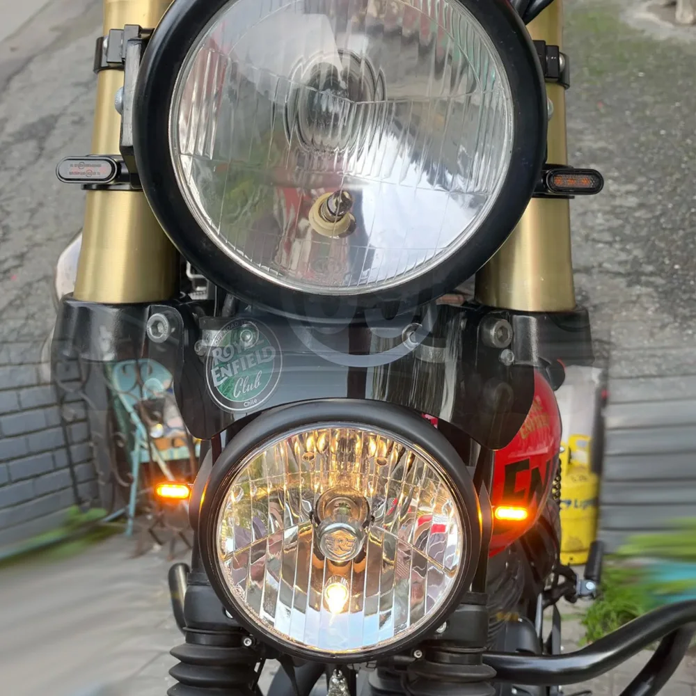 8mm Clignotant Moto LED Mini Motorcycle Turn Signals Light Amber Indicators Lamp Flasher 3led 12V For Kawasaki Yamaha Cafe Racer image 2