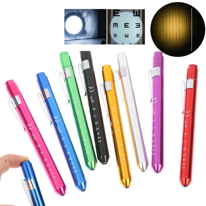 Linterna LED portátil, luz de trabajo, bolígrafo de primeros auxilios, lámpara de antorcha, medidor de pupila, bolígrafo médico de medición, 1 Uds.