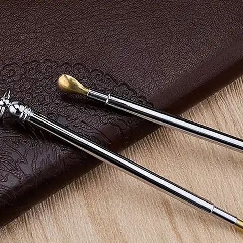 

Creative Scalable Brass Ear Spoon Ear Wax Remover Curette Portable Mini Ear Cleanning Tool With Keyring Pendant Reusable