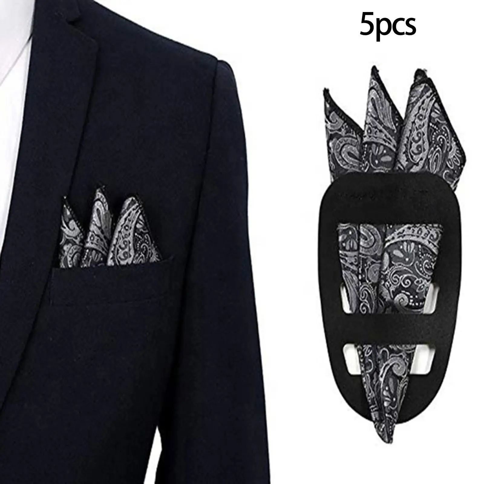 5Pcs Pocket Square Holder Square Scarf Holder Pocket Towel Holder for Men’S suits