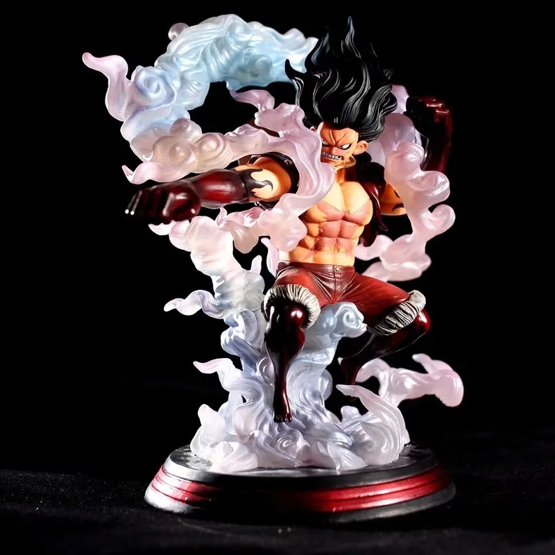 28cm One Piece Gear 4 Luffy Battle Stance Japan Anime Figure Model Statue Boys Collection Desktop Decoration Ornament Toys Gifts