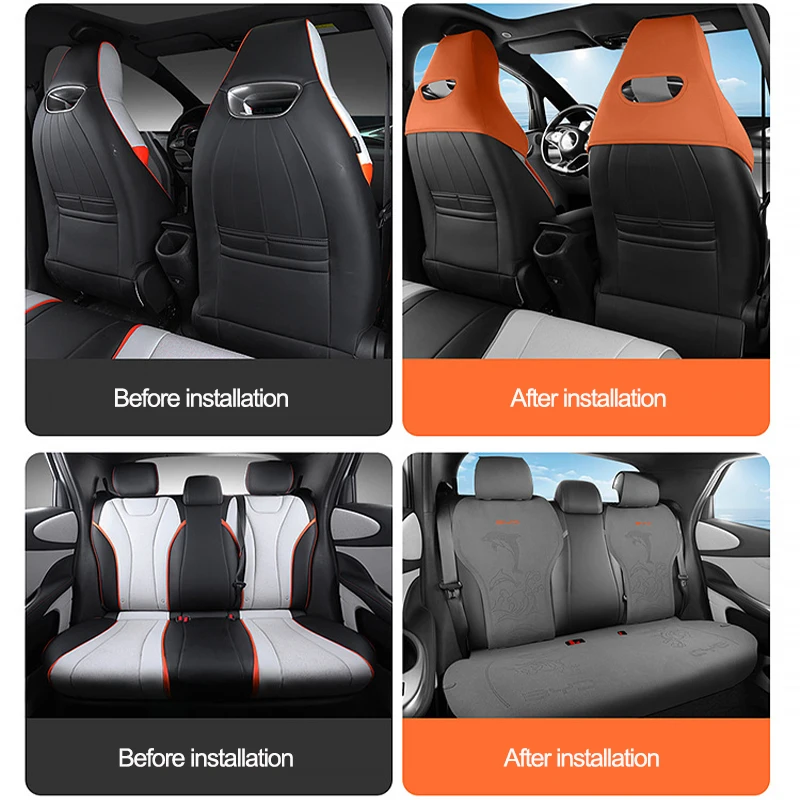 High Auto Car Seat Cushion Cover for BYD Dolphin Four Seasons Universal Half Package Seat Aviation Turn Fur