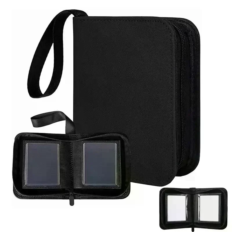 Waterproof PU Leather Side Load Zipper Card Binder 40 Slots Album For 3x4 TCG Game Sport Cards Storage Bag view 4