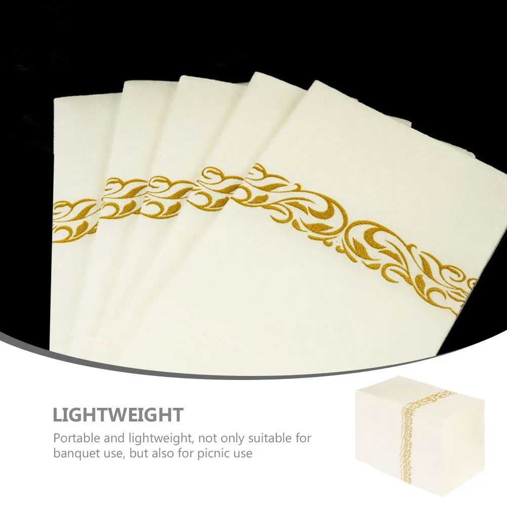 

50pcs Cutlery Wrapping Napkins For Chopsticks Spoon Flatware Pocket Thick Absorbent Linen-Like Packaging Paper Party Supplies