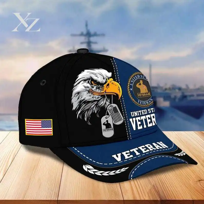 Premium US Veteran Baseball Cap – Patriotic Military Veteran Hat, Adjustable Tactical Ball Cap, Bold Eagle Design – Hot Sale