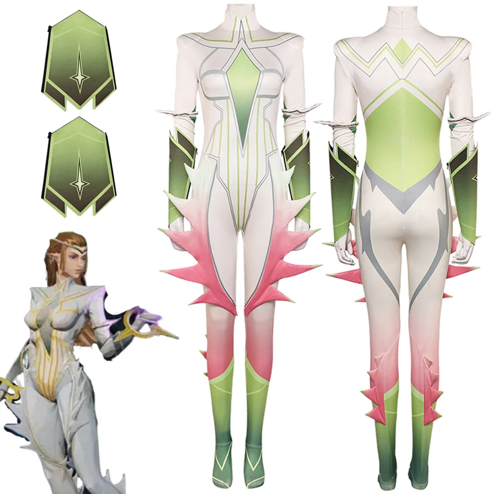 

Dagger Cosplay New Style Jumpsuits Costume Game Rival Disguise Green Pink Bodysuits Hand Props Set Halloween Party Carnival Suit