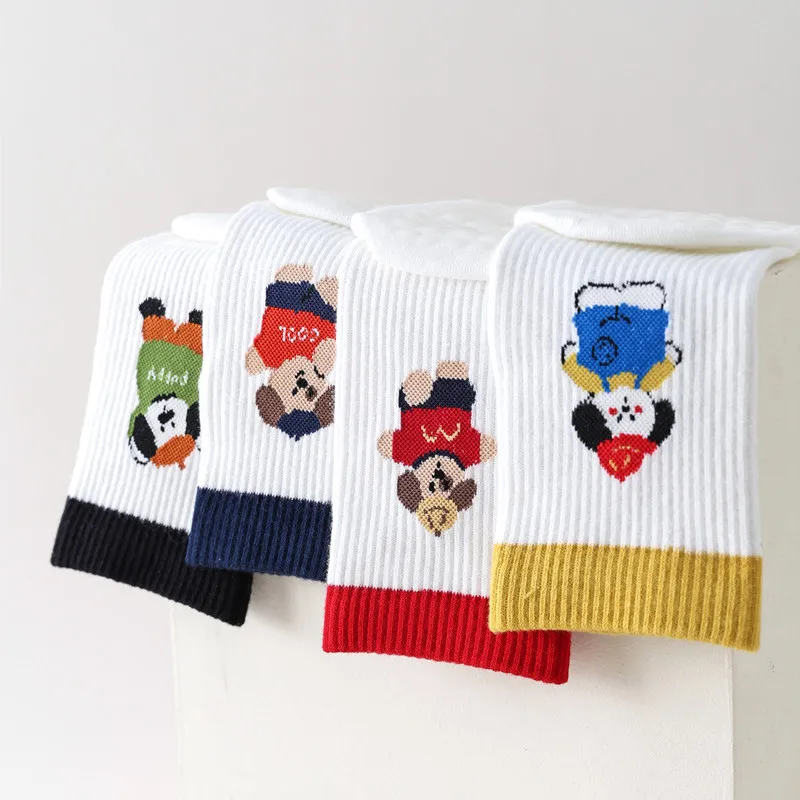 الكرتون 5-Toe اليوغا الجوارب عدم الانزلاق منتصف طاقم الجوارب تنفس 70% القطن فاصل أصابع القدم الجوارب ل بيلاتيس اللياقة البدنية المنزلية