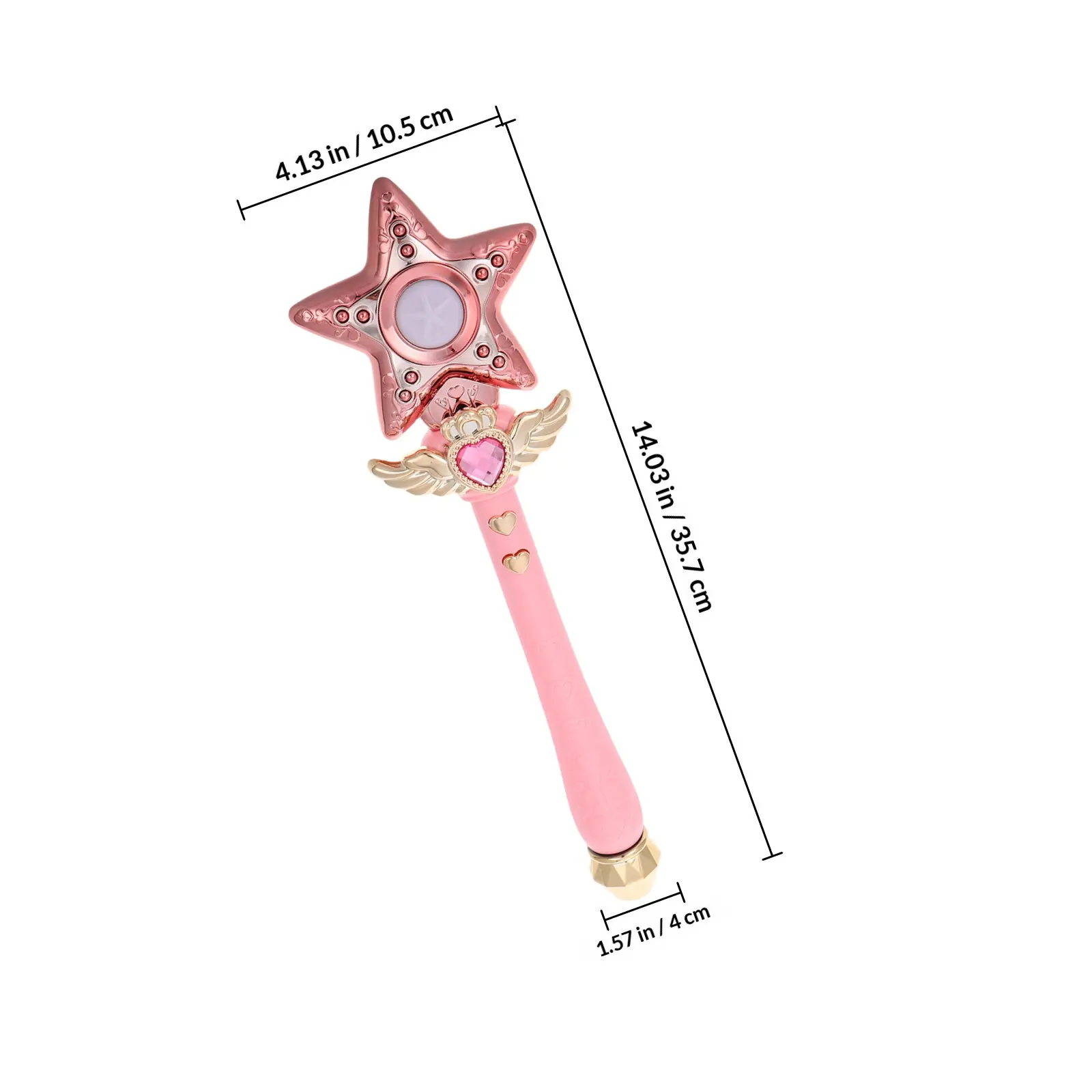 Light Up Music Wand Star Fairy Wand Stick LED Princess Party Favor Flashing Light Dress Up Accessory Birthday Celebration