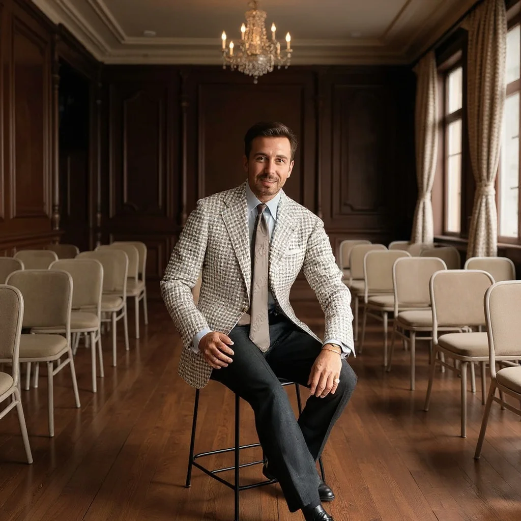 

Клетчатый формальный мужской костюм, однобортный, с лацканами, приталенный комплект из 2 предметов, свадебный смокинг, куртка для жениха, брюки, мужской костюм на заказ