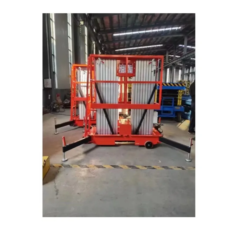 4m-12m personal lift single mast electric lift aluminum alloy human lift
