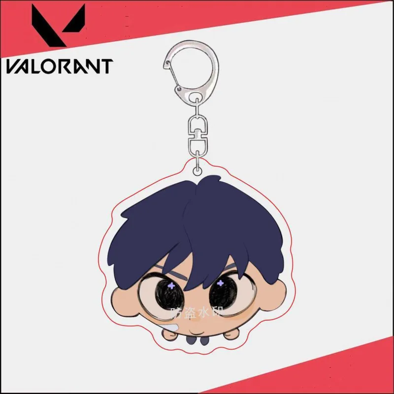 حار لعبة لطيف أنيمي VALORANT سلسلة مفاتيح مصنوعة من الأكريليك المساعدون الكرتون مضحك حقيبة قلادة الإبداعية سحر حلقة رئيسية أصدقاء المشجعين الهدايا #4
