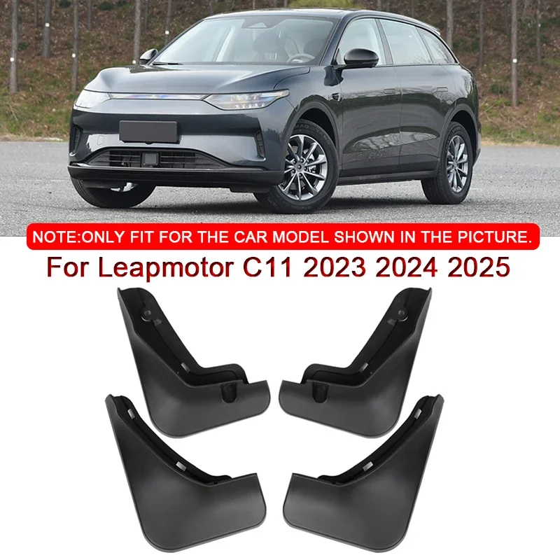

For Leapmotor C11 2023 2024 2025 Car Styling ABS Car Mud Flaps Splash Guard Mudguards MudFlaps Front Rear Fender Auto Accessory