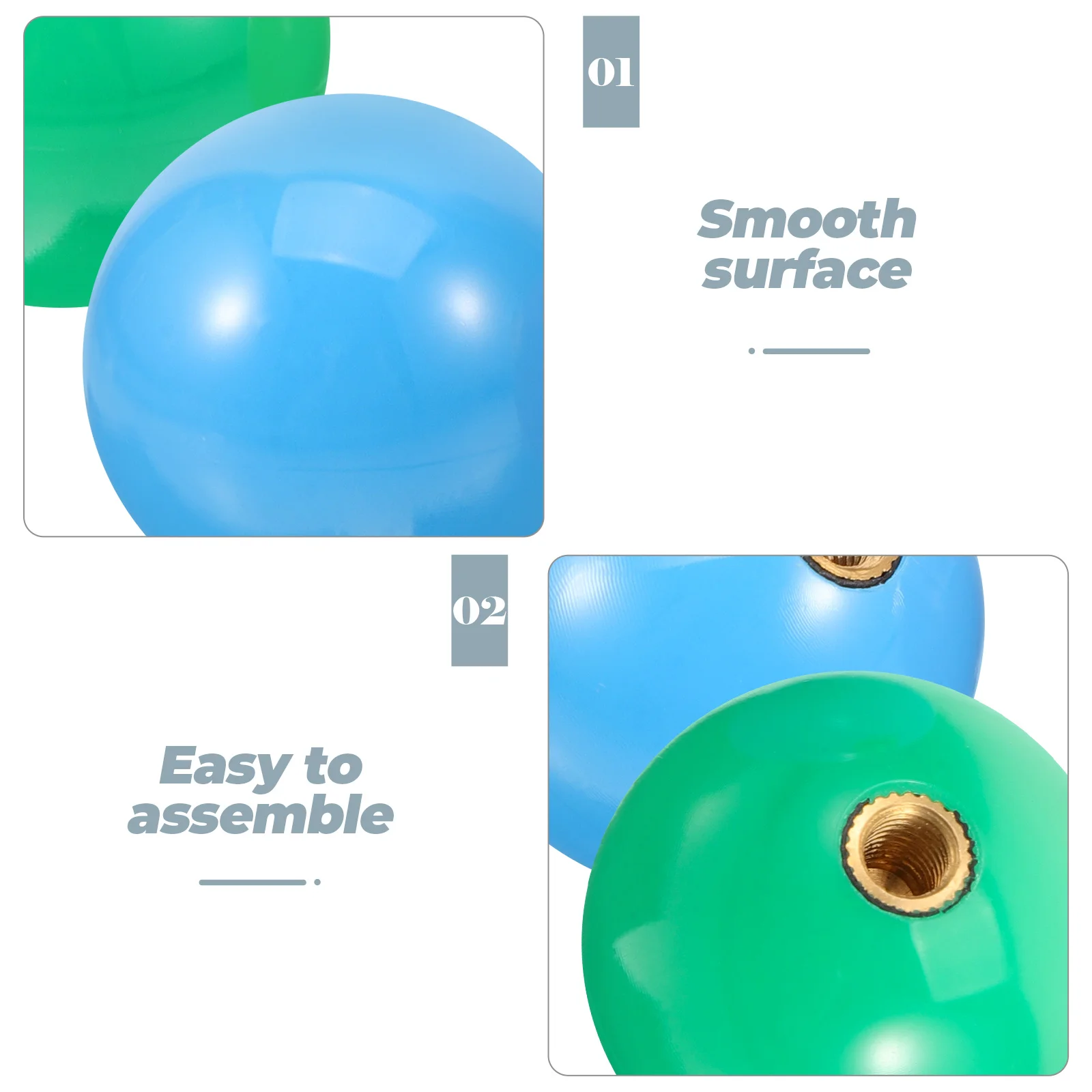 

4pcs Reusable Game Joystick Head Bright Color Easy Install Compatible Consoles Plastic Joystick Ball For Game Controllers