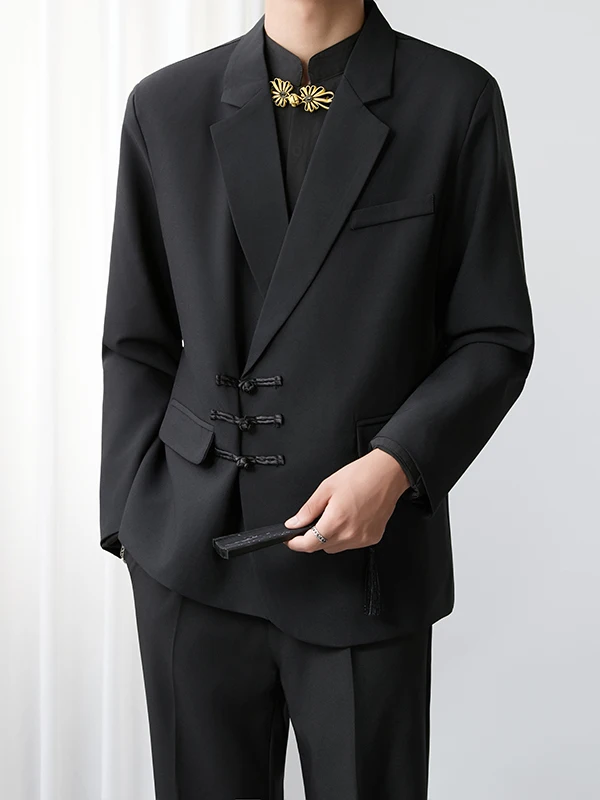 

Новый модный китайский мужской костюм, повседневное пальто в стиле вестерн, деловая официальная одежда, подставка, длинный свеч, чистый цвет