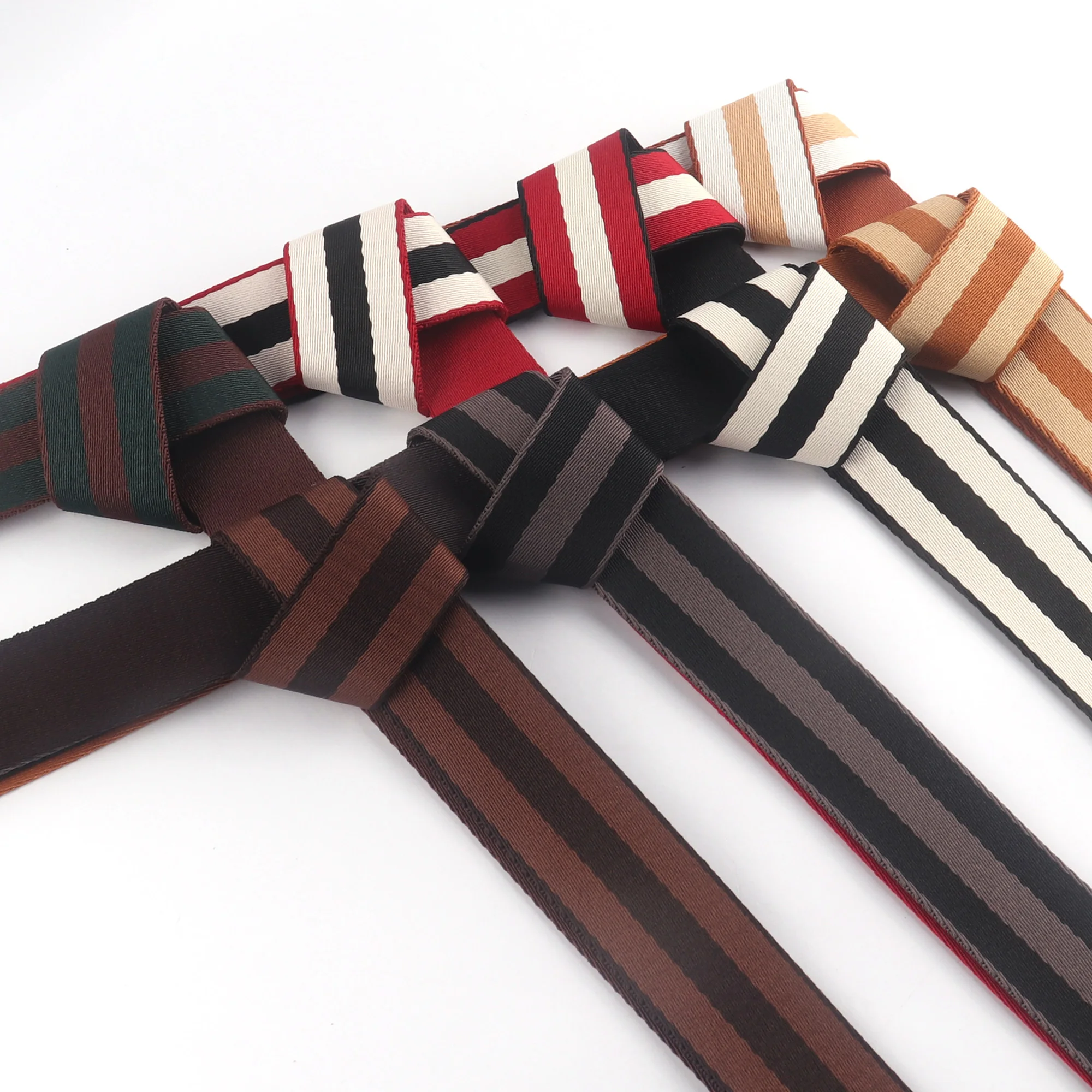Correas coloridas de 38 mm, correas a rayas | Fabricación de bolsas DIY | Piezas de bolsos | Collar de perro | Accesorios de vestir-1,5 pulgadas al patio.