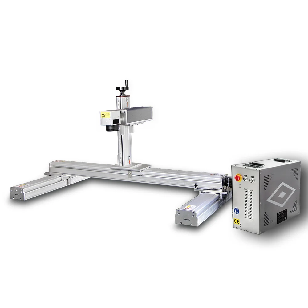 

600*1000mm Gantry Type Large Working Area Raycus JPT 30W 50W Fiber Laser Marking Machine For Coated Mirror Metal Plate