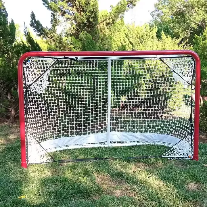

Outdoor Portable Hockey Goal With Folding Steel Frame and Polyester Net
