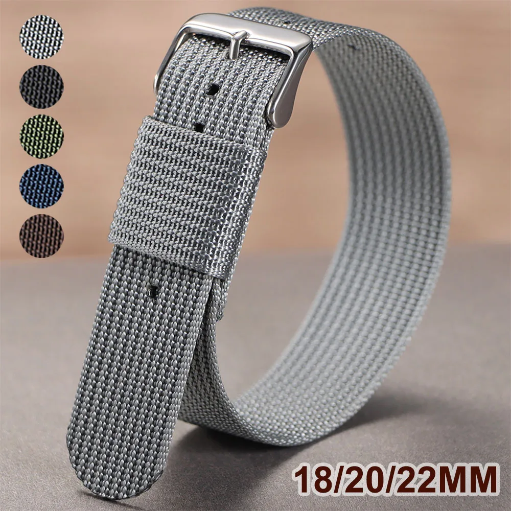 

Ribbed Watch Strap 18mm 20mm 22mm for Omega Rugged Nylon Military Strap Lightweight & Breathable Watchband Men Sport Fabric Band