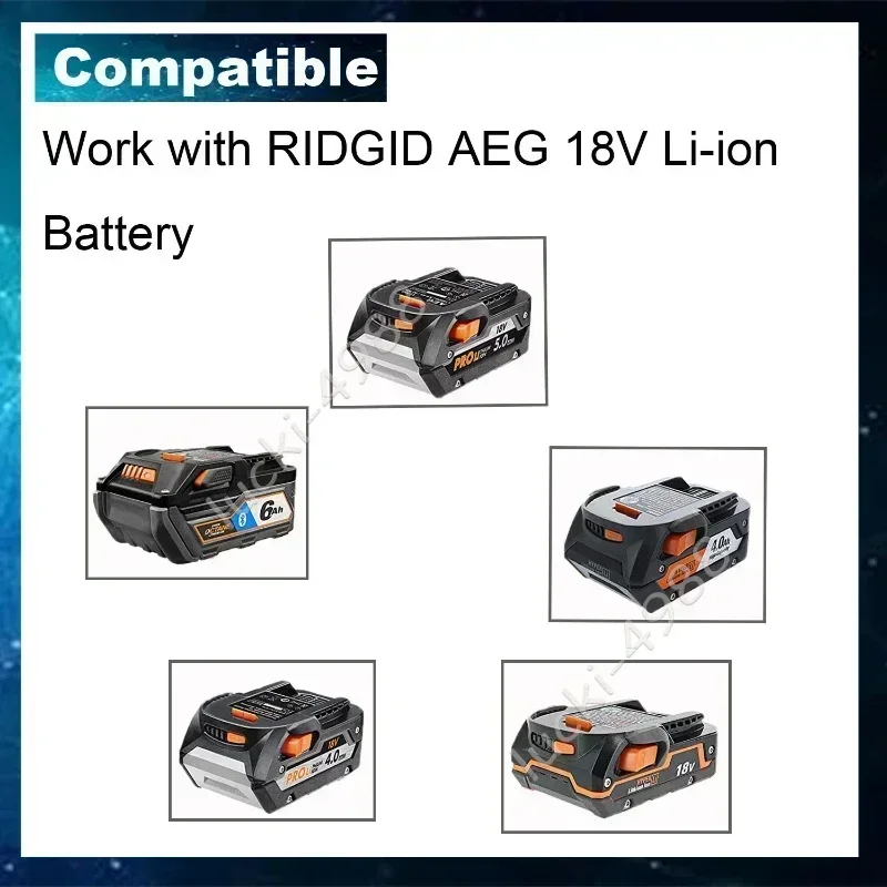 Imagem -02 - Adaptador de Bateria Conversor para Ridgid Aeg 18v Bateria Converter para Ryobi One Mais 18v Portátil Ferramentas Elétricas Conector Adaptador