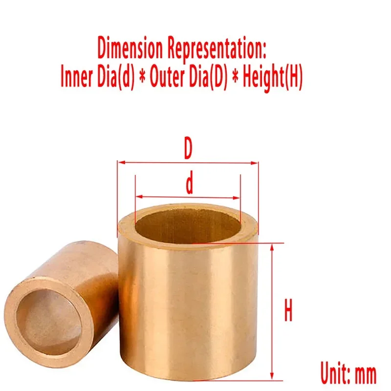 SIGU Miniature Oil Impregnated Copper Bushing Long Service Life for Small Mechanisms Powder Metallurgy Sleeve