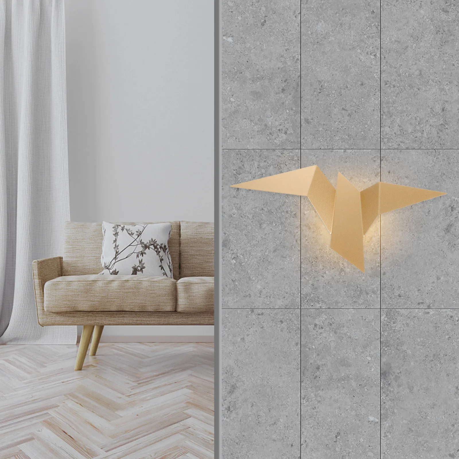 1-個フライングバードウォールランプ丈夫な素材簡単設置ソフト暖かい光リビングルームのベッドサイドの装飾照明用